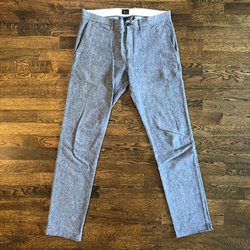 J. Crew Pants 484 Slim Fit Brushed Twill Grey 32